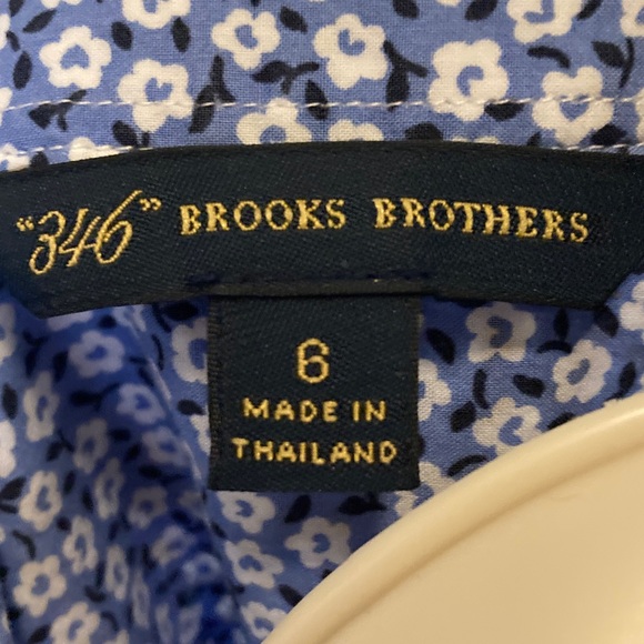 Brooks Brothers Blue and White floral Button-Down Shirt - Picture 2 of 4